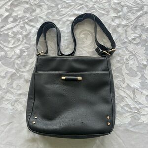 Primark Black Crossbody Bag with Gold Accents